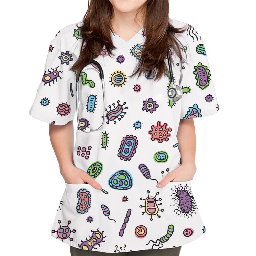 New Women Tops Bacteriogram Pr - Medical Lab Uniform review and price