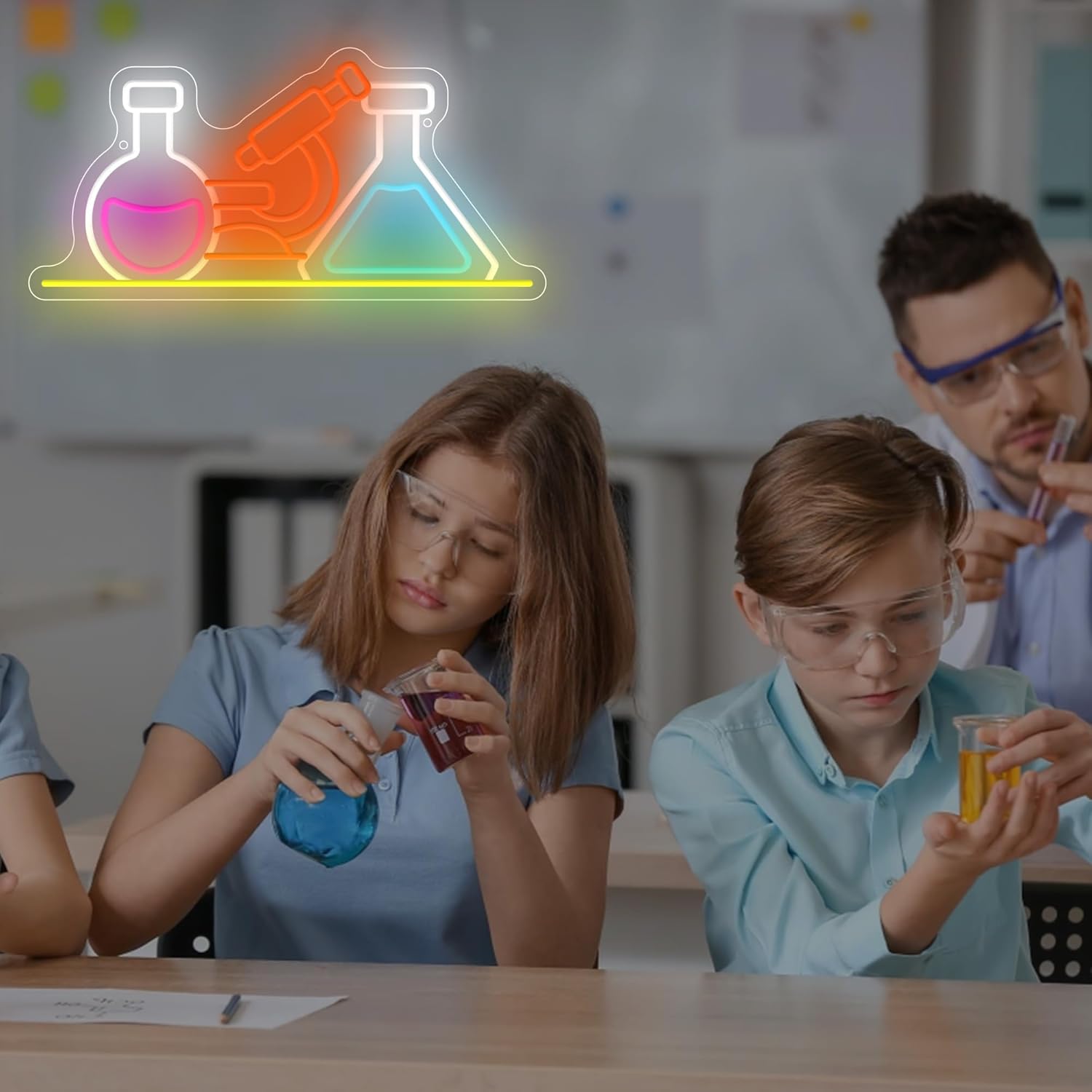 Science Laboratory Neon Sign U - Medical Lab Study review and price