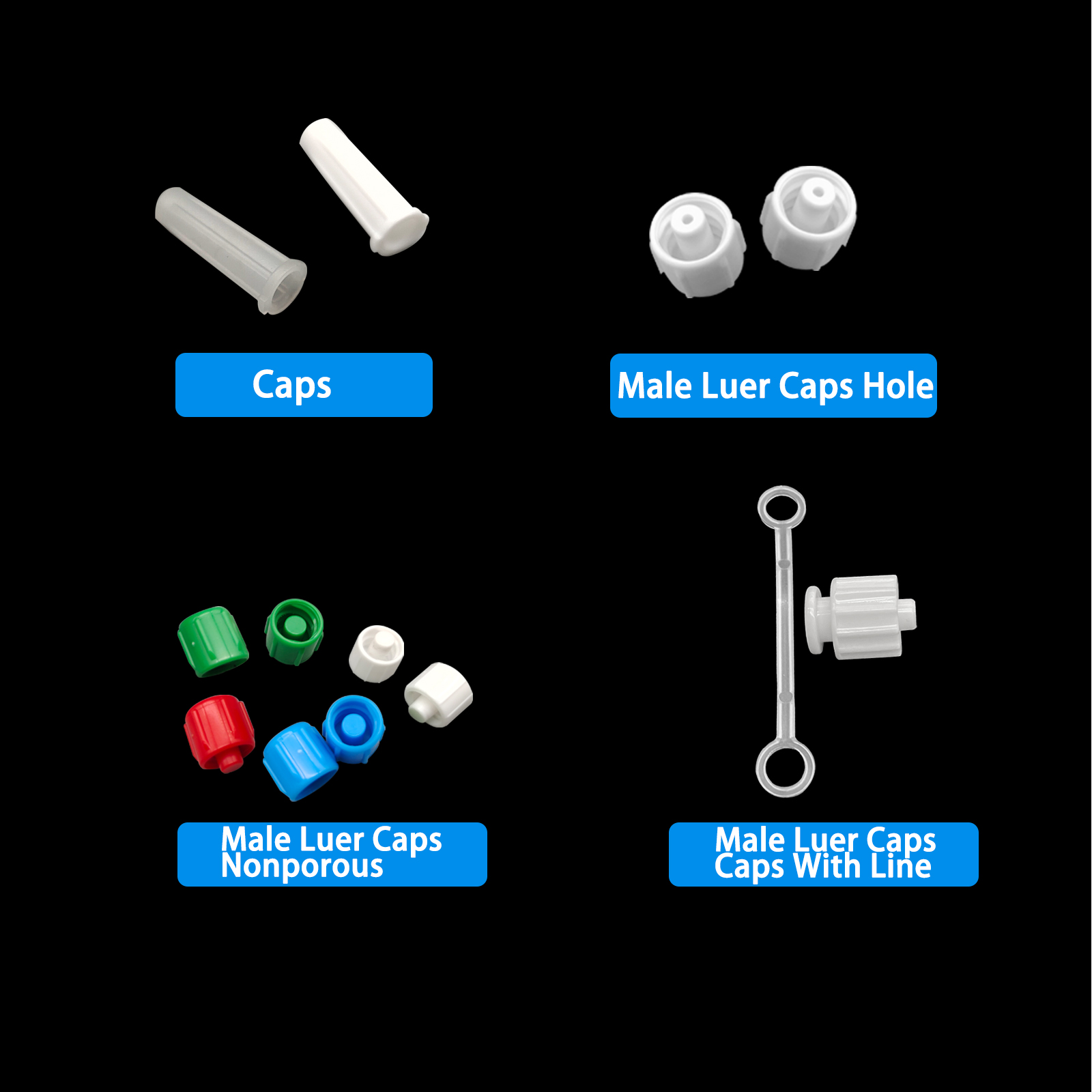 500pcs Male Luer Caps Hole for - Medical Laboratory review and price